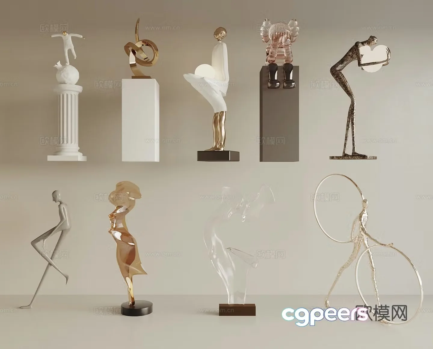 Modern sculpture ornaments art ornaments abstract sculptures art sculpture 3d models