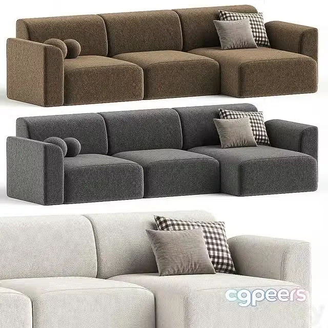 3ds Max Free – Corner sofa Bayvin-2 Soft Gray