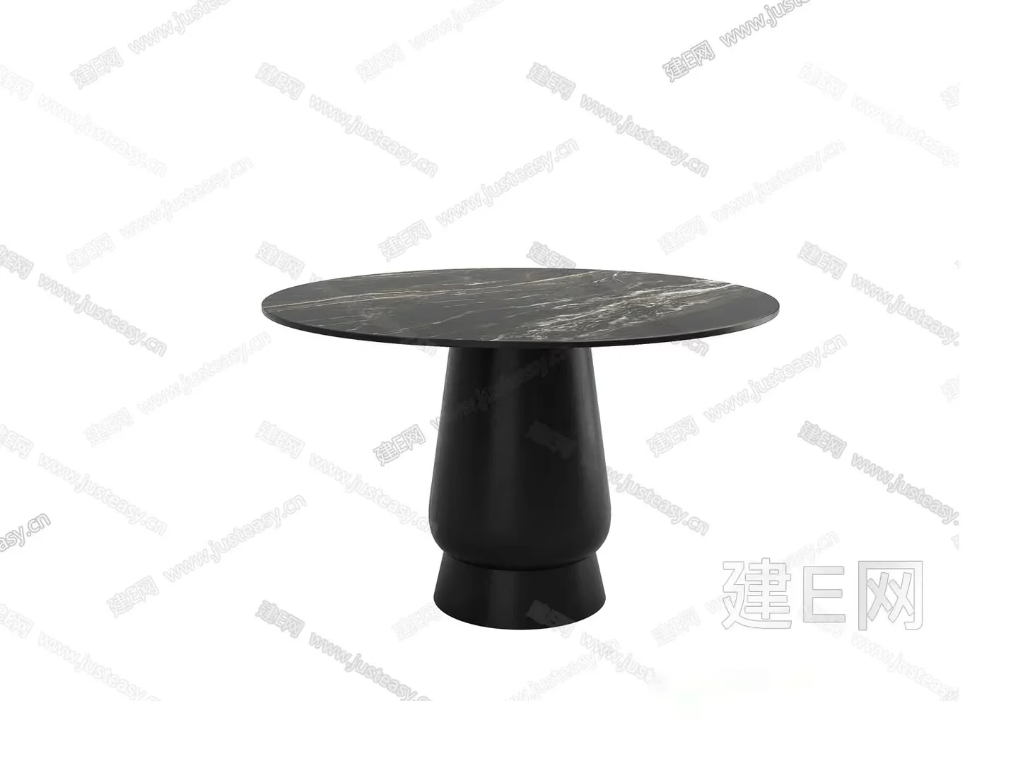A Table With A Round Top And A Cylindrical Base 3D Model – 1169 – VRAY Render