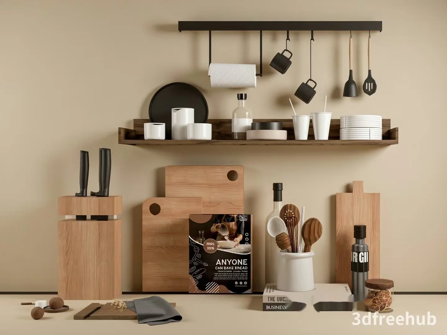 A Modern Kitchen 3D Model – 21234 – VRAY Render
