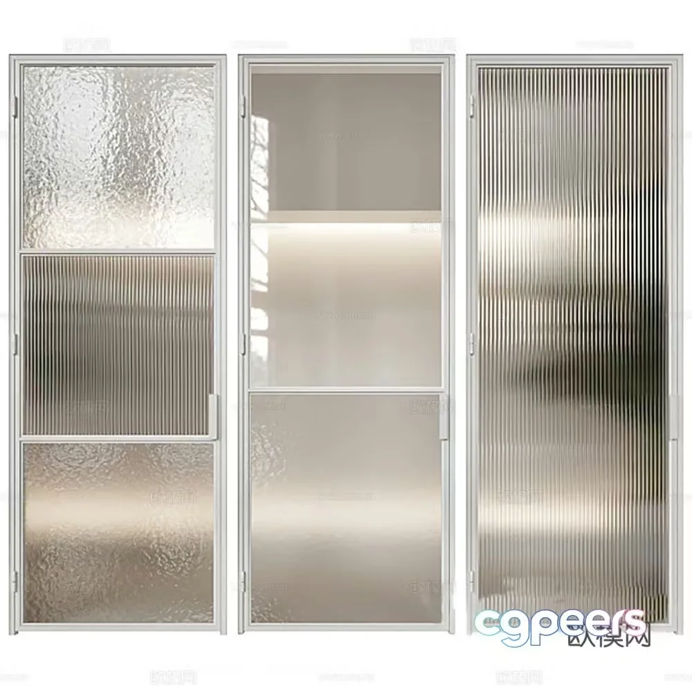 Changhong glass door single door bathroom door 3d model