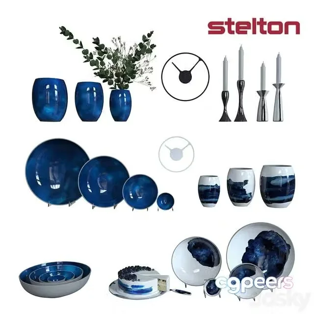 3ds Max Free – Set of cookware stelton stockholm and cake