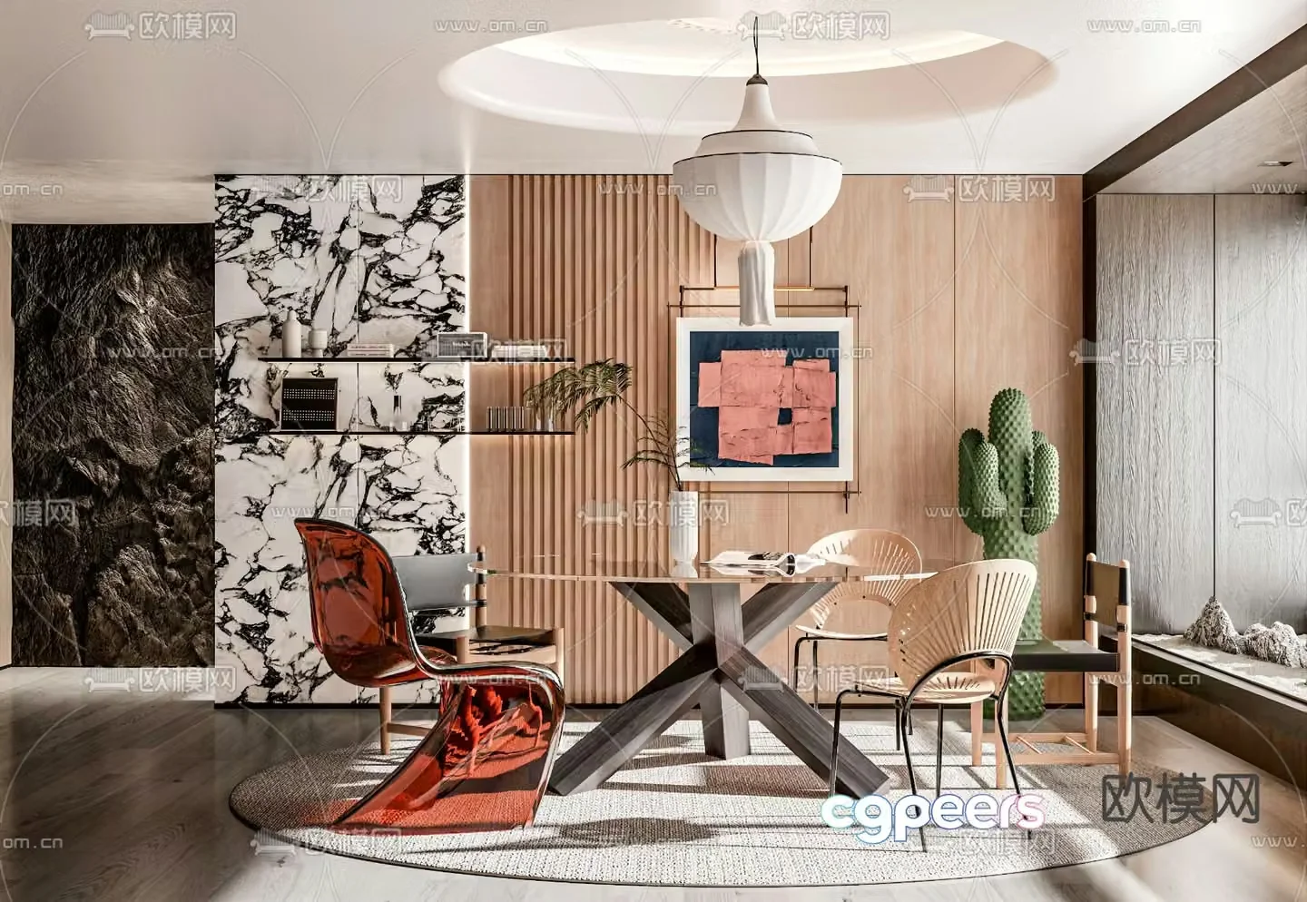 Modern restaurant 3d model