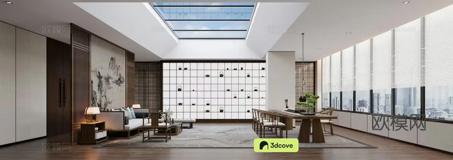 New Chinese-style office tea room