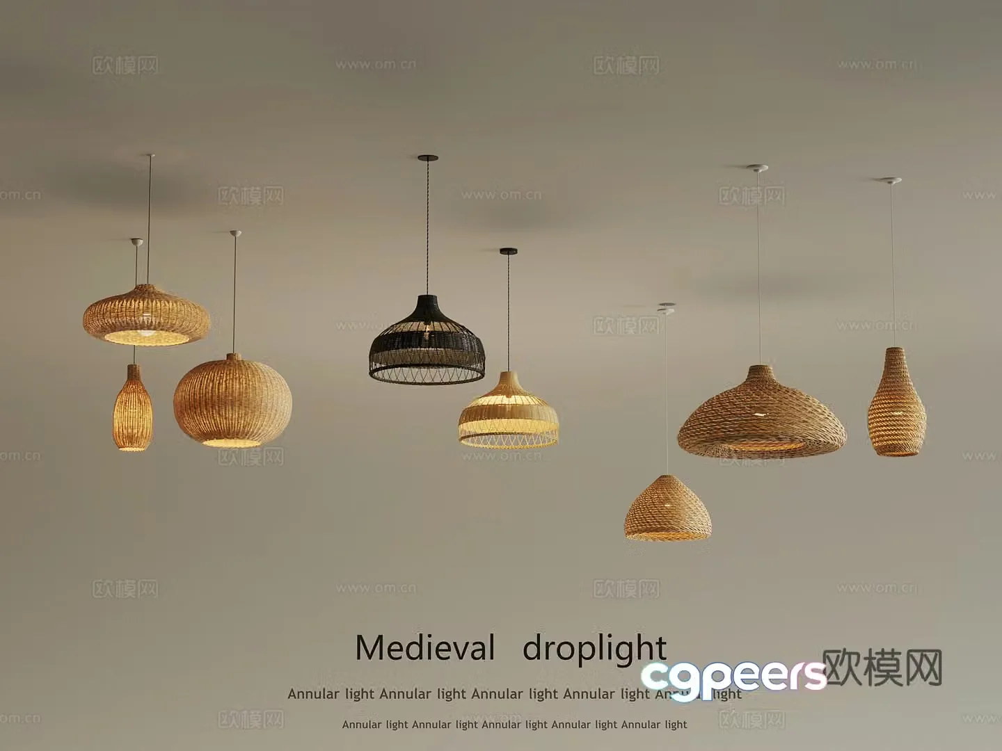 Wasabi wind chandelier 3d model
