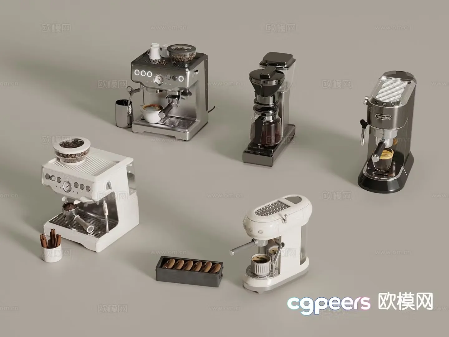 kitchen appliances coffee machine coffee beans 3d model