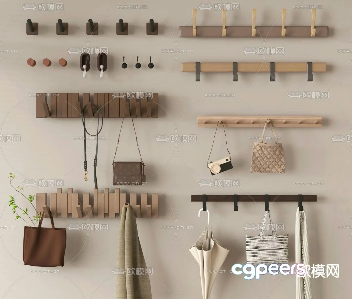 hook coat hook coat hanger 3d model
