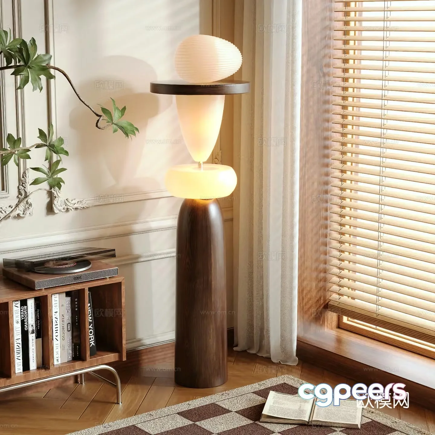 Medieval style floor lamp 3d model