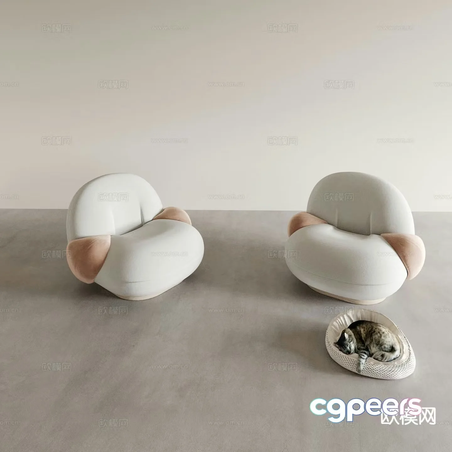 Single sofa leisure sofa 3d model