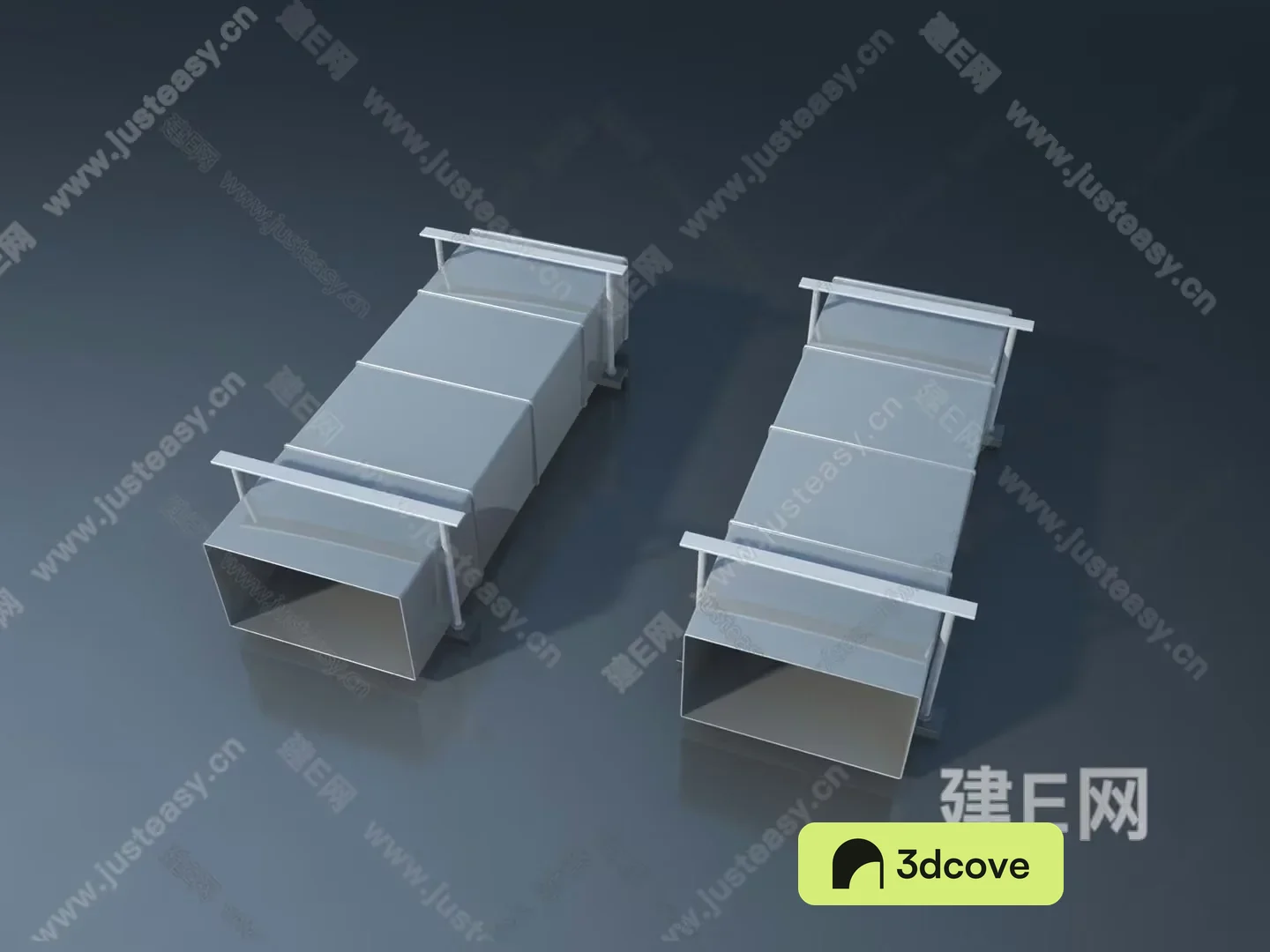 Two White Rectangular Beds With A Table Attached To The Headboard