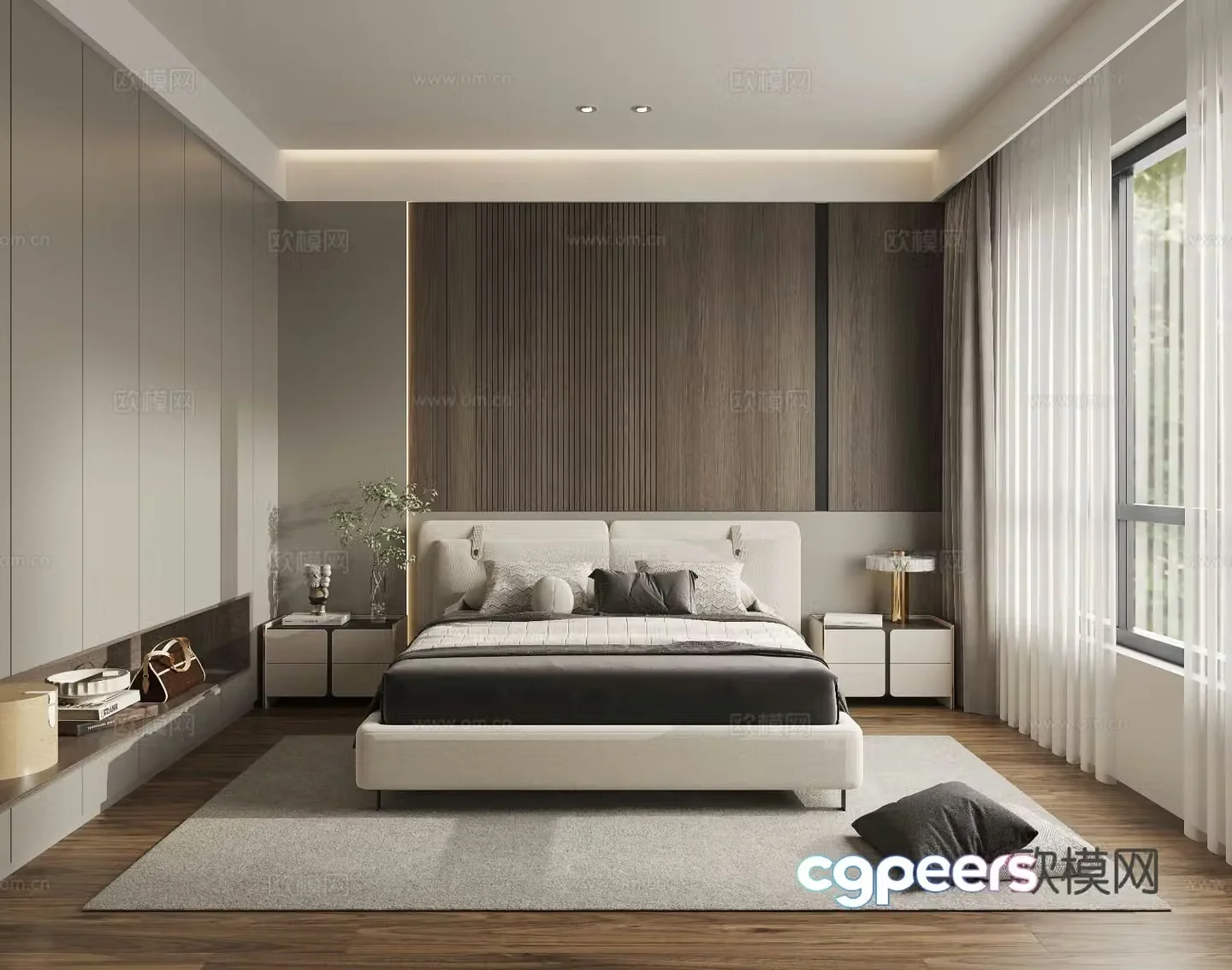Modern bedroom second bedroom 3d model