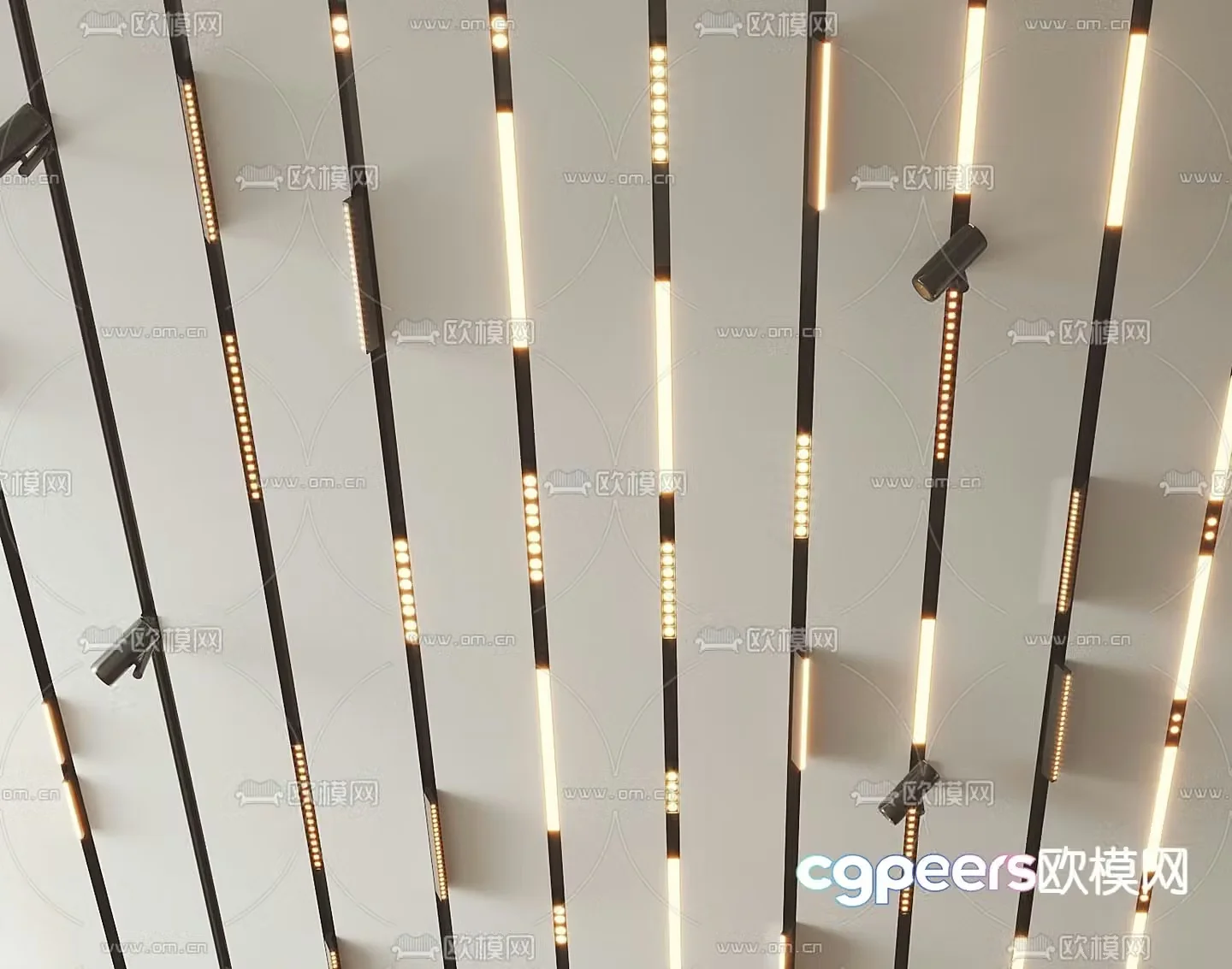 Modern magnetic light track light 3d model
