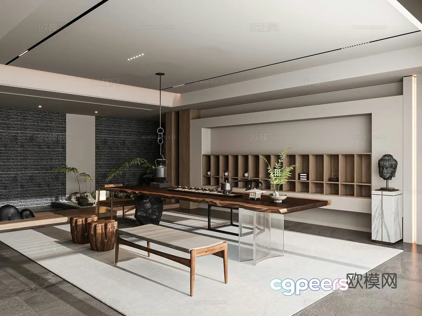 New Chinese tea room 3D model