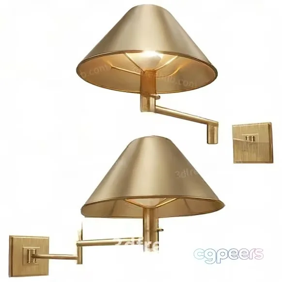 Gold Light Fixture 3D Model – 19365 – VRAY Render