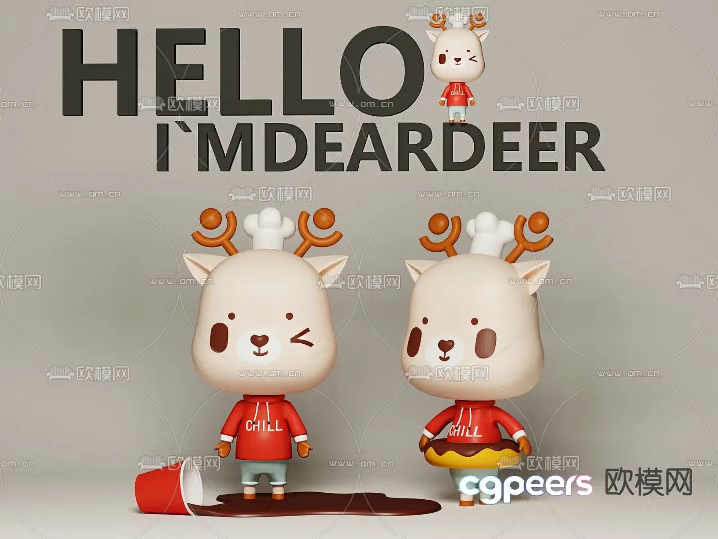 Modern toy figurine 3d model