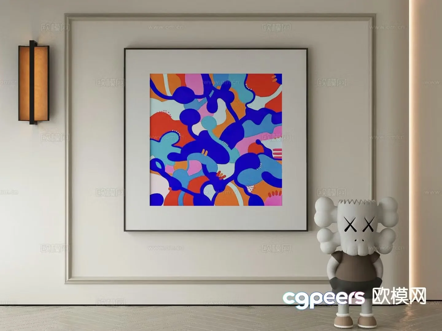 Decorative painting art painting hanging painting 3d model