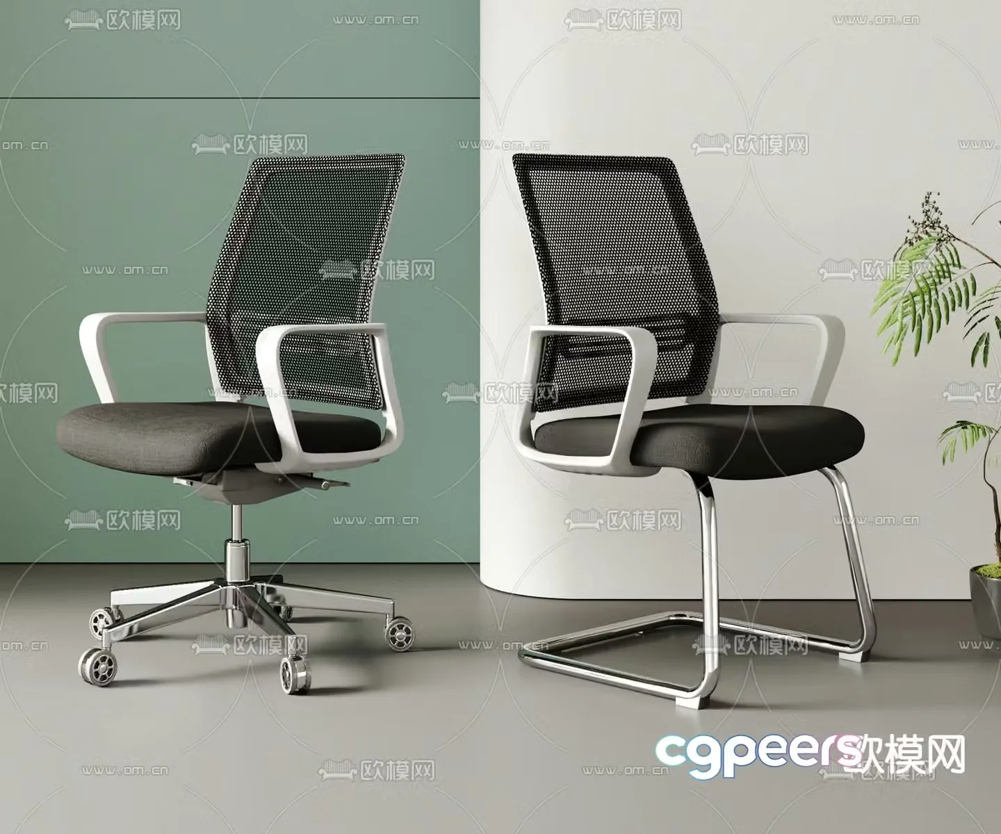 Office chair conference chair shift chair 3d model