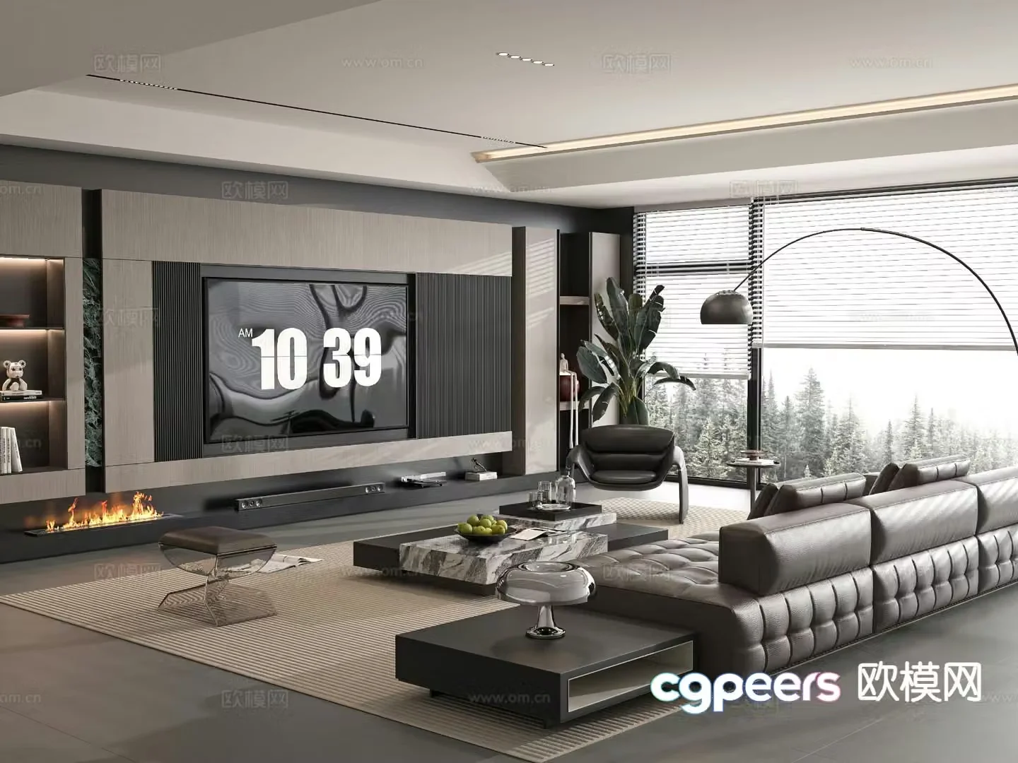 Modern living room 3d model