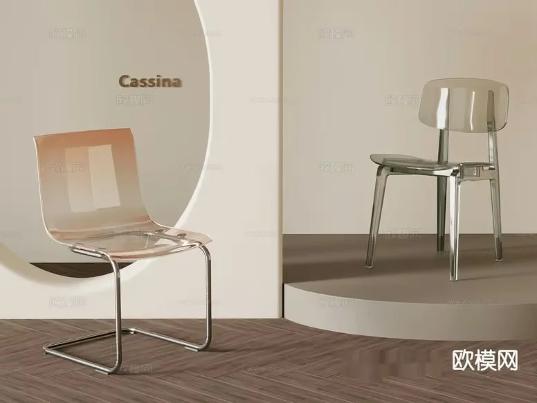 Modern Transparent Chair 3D Model – 23736 – VRAY Render