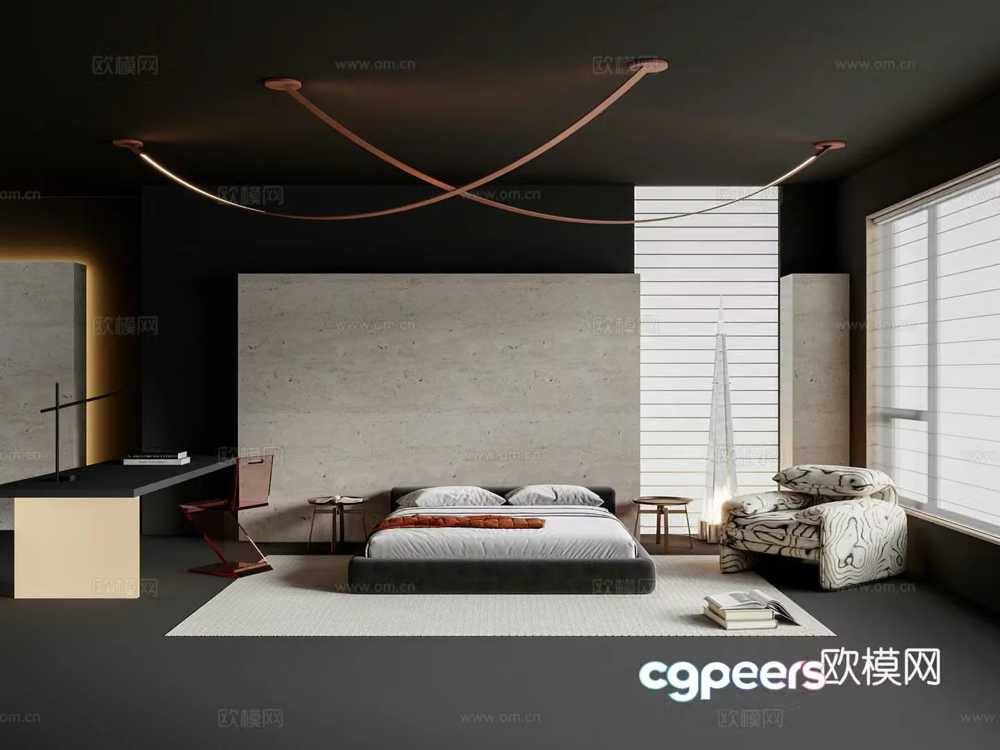 Modern bedroom 3d model