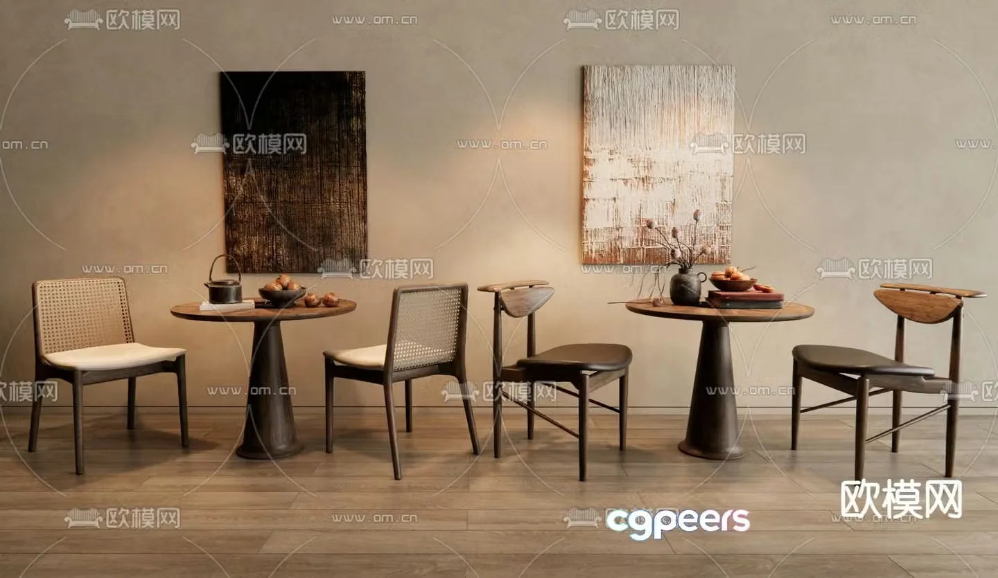 Leisure tables and chairs Negotiation tables and chairs 3d model