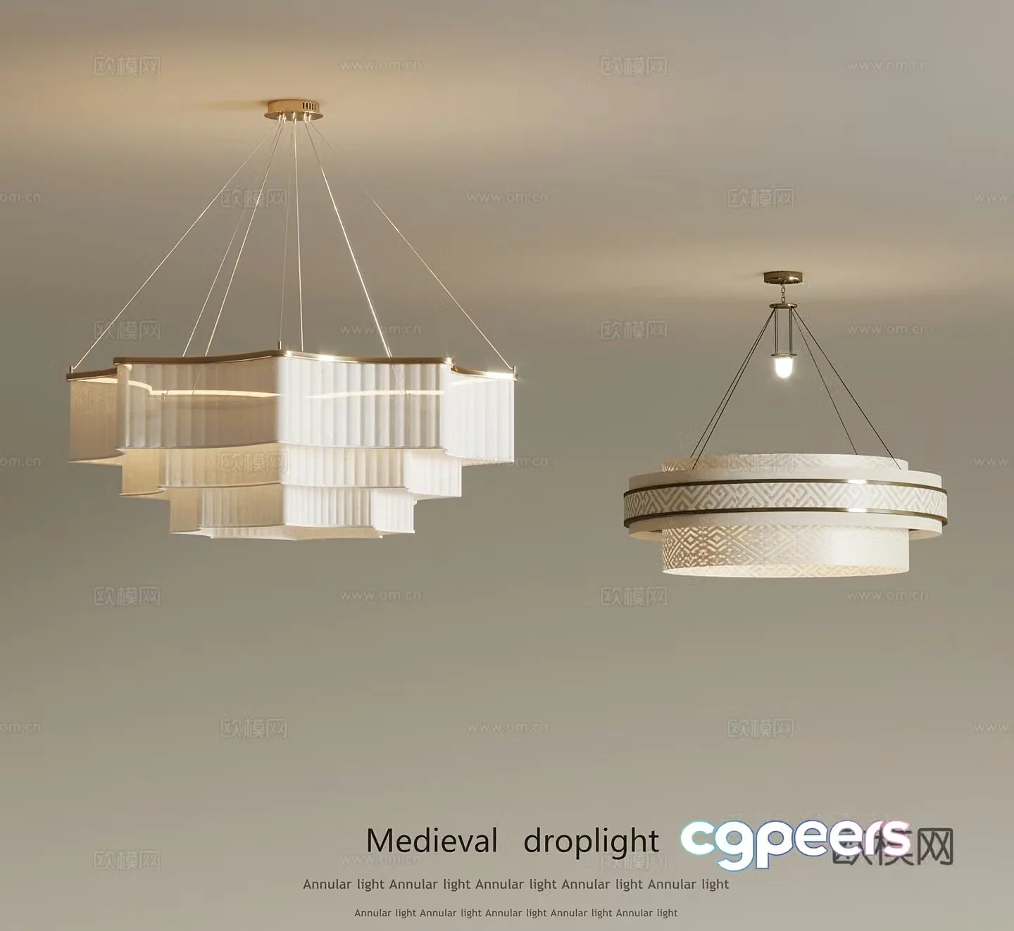 New Chinese chandelier 3D model