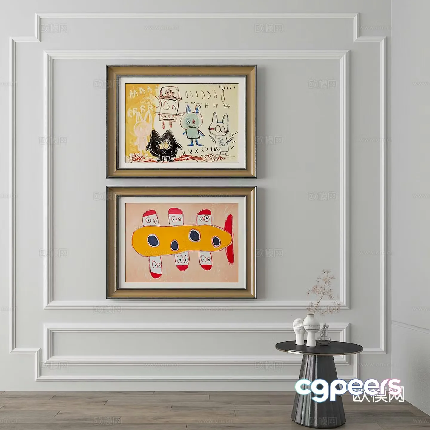 Nordic decorative painting 3d model
