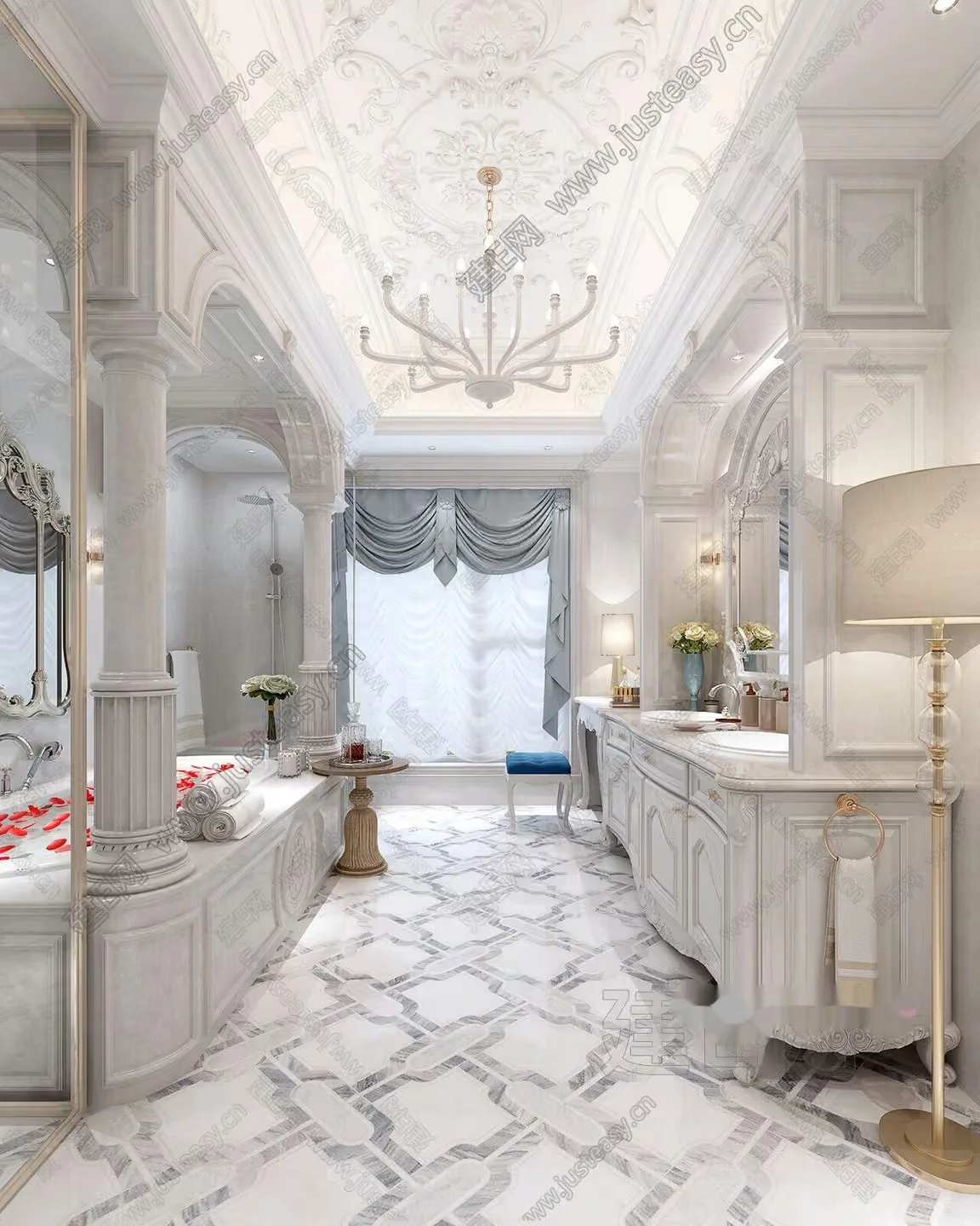 A Luxurious Bathroom 3D Model – 844 – VRAY Render