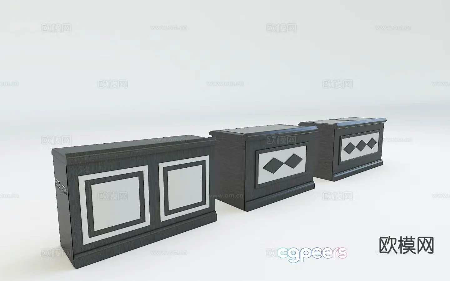modern conference table conference table bar table 3d model