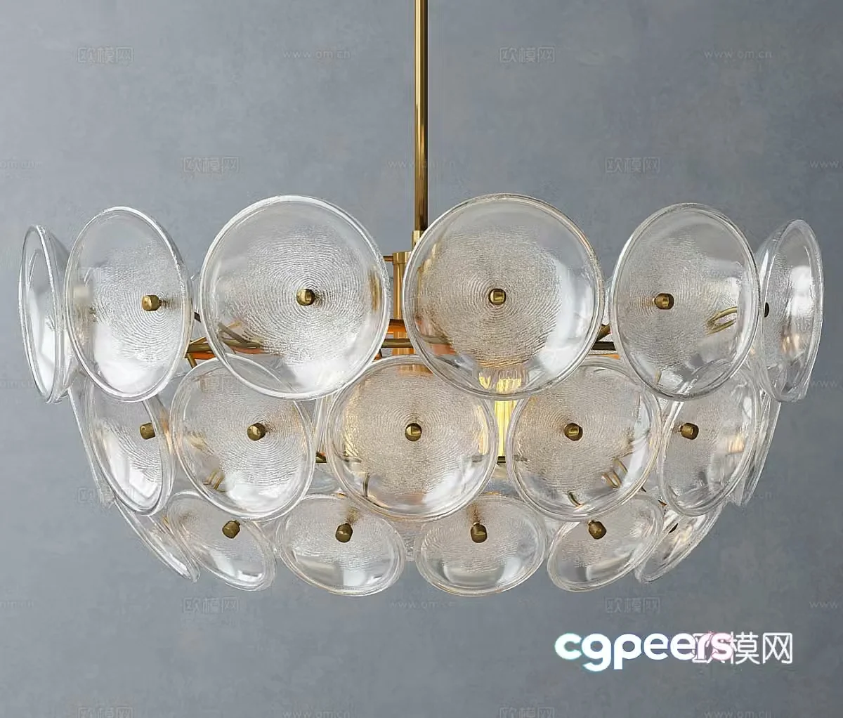 Modern Chandelier Glass Chandelier Multi-head Chandelier 3D Model