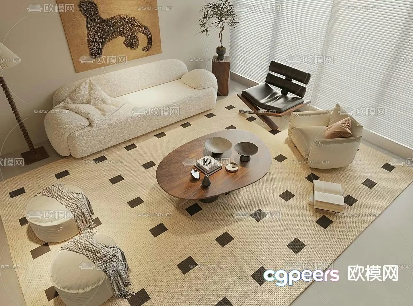 Medieval style sofa modular sofa 3d model