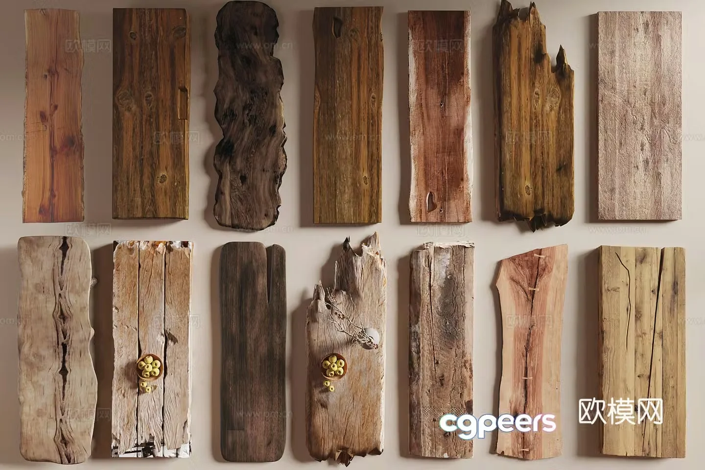 modern wood plank 3d model