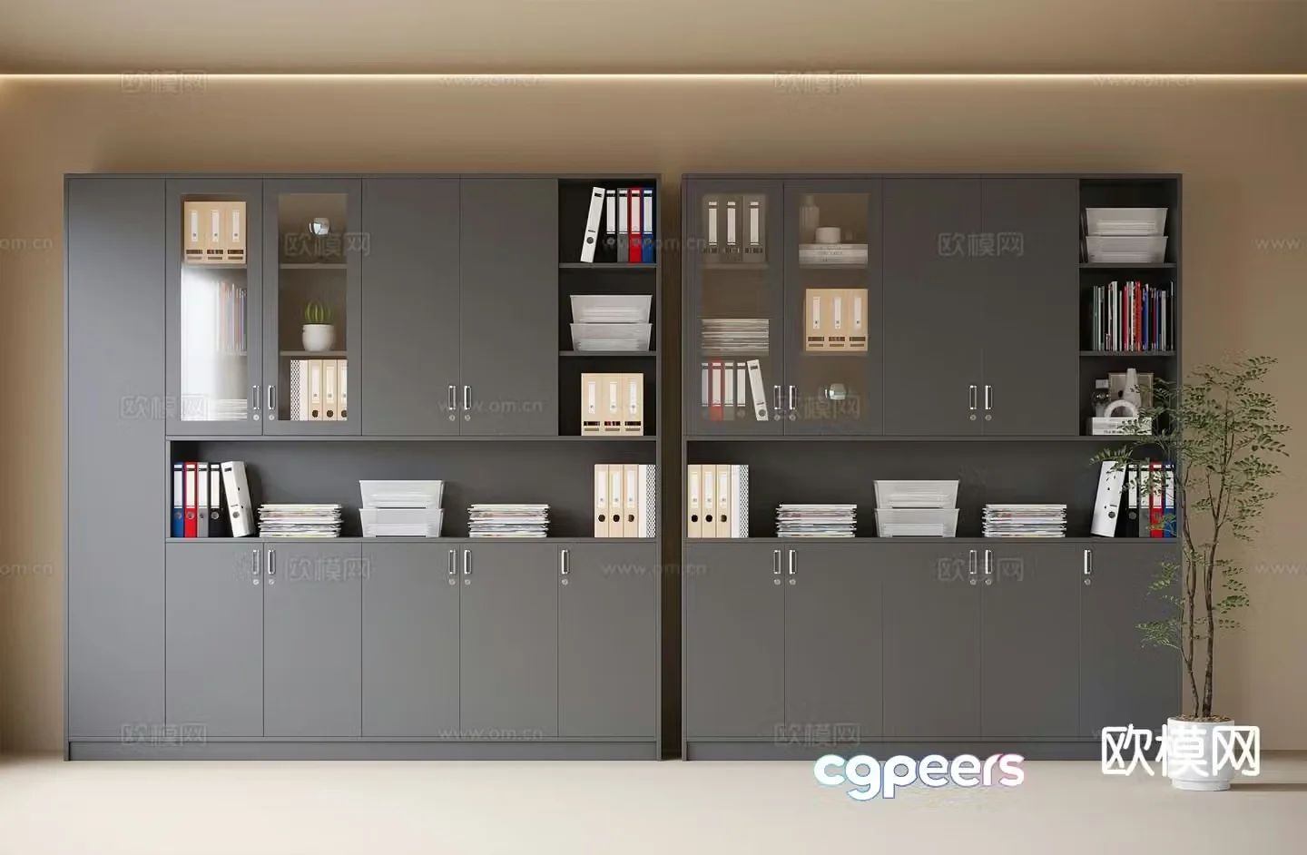 Modern office file cabinet file cabinet 3d model
