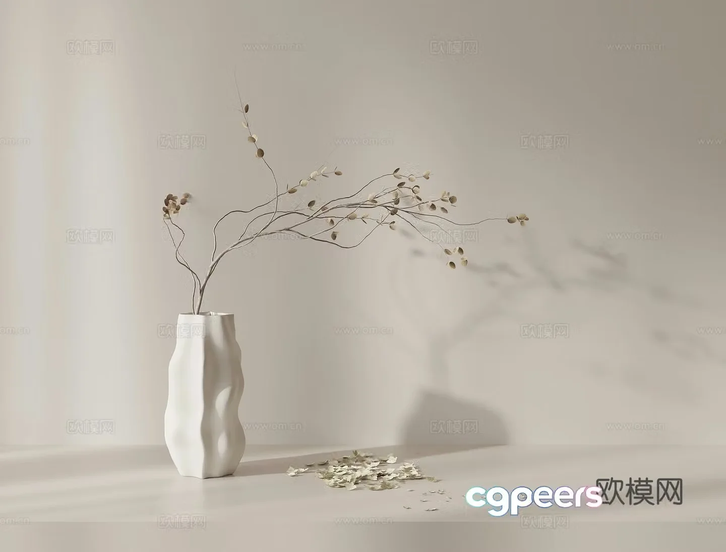 Vase potted ornaments 3D model