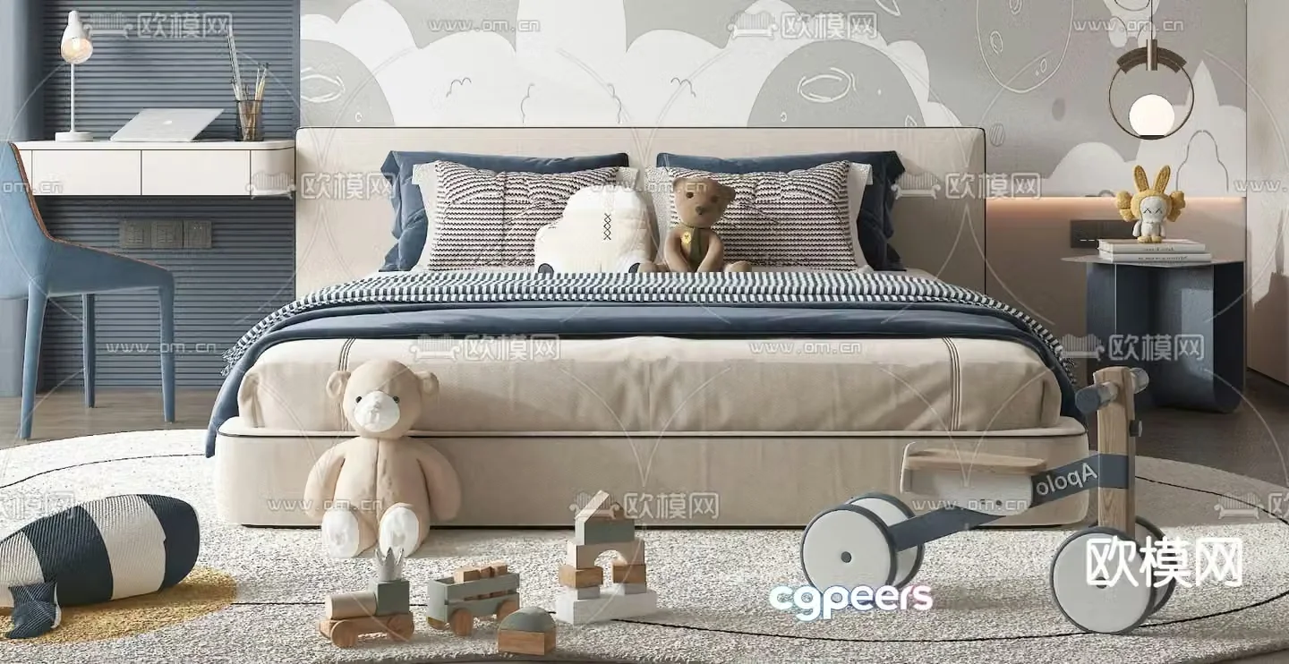 children’s bed child’s bed 3d model