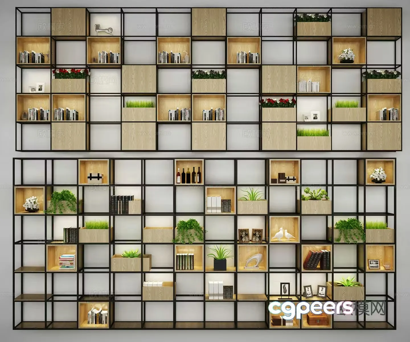 12 Modern Nordic Decorative Frame Combination 3D Model