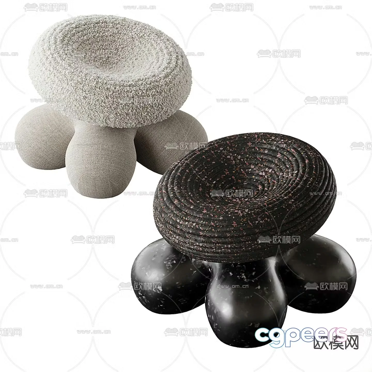 Octopus stool children’s chair 3d model
