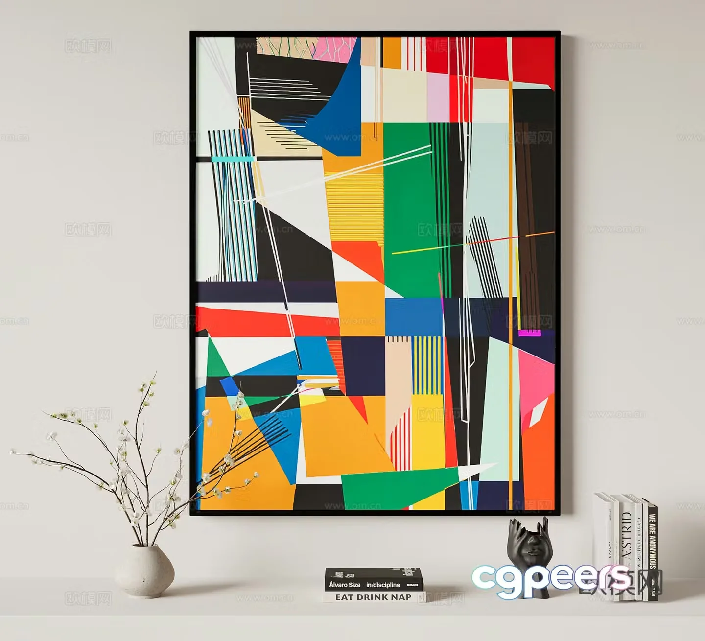 Modern decorative hanging painting 3d model