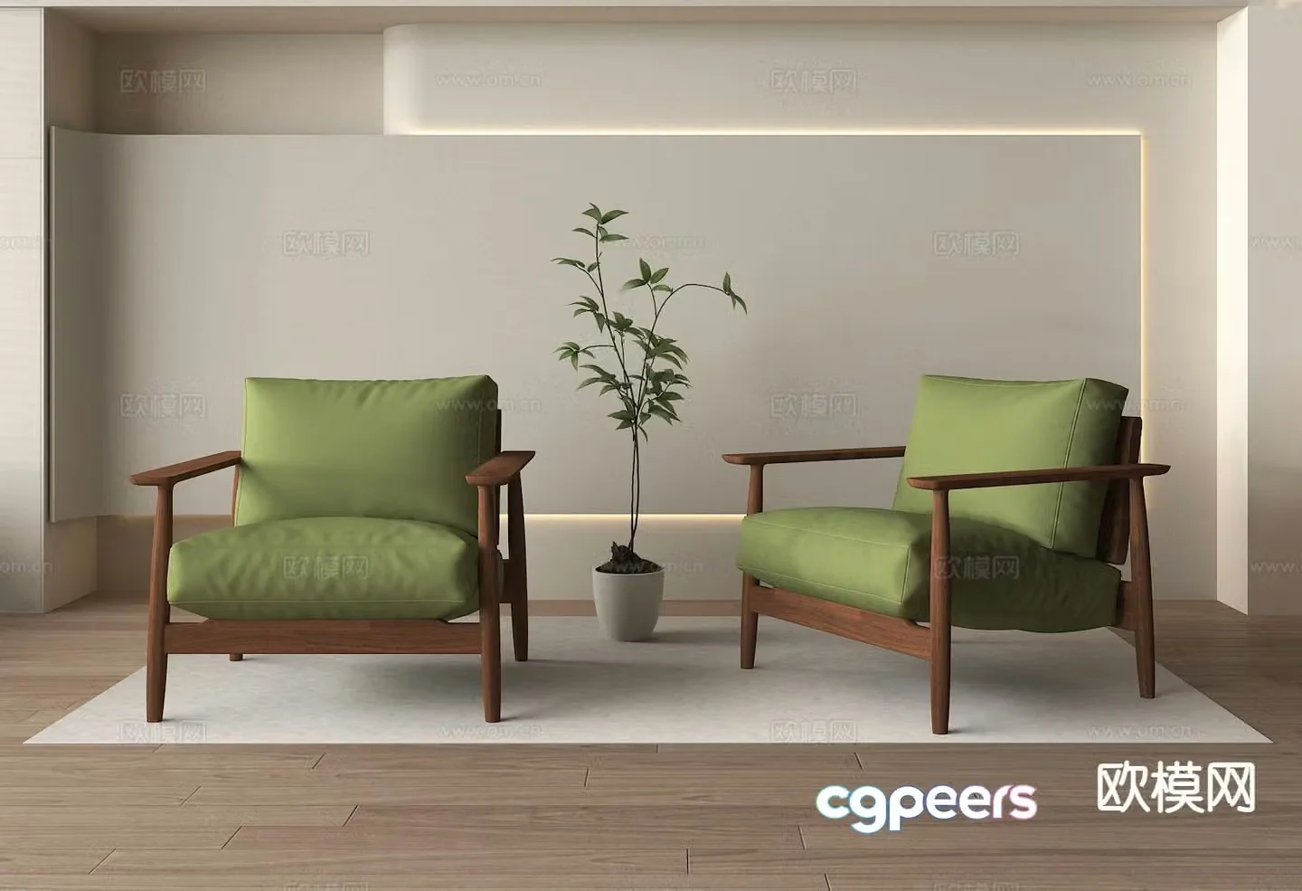 Modern chair leisure chair 3d model