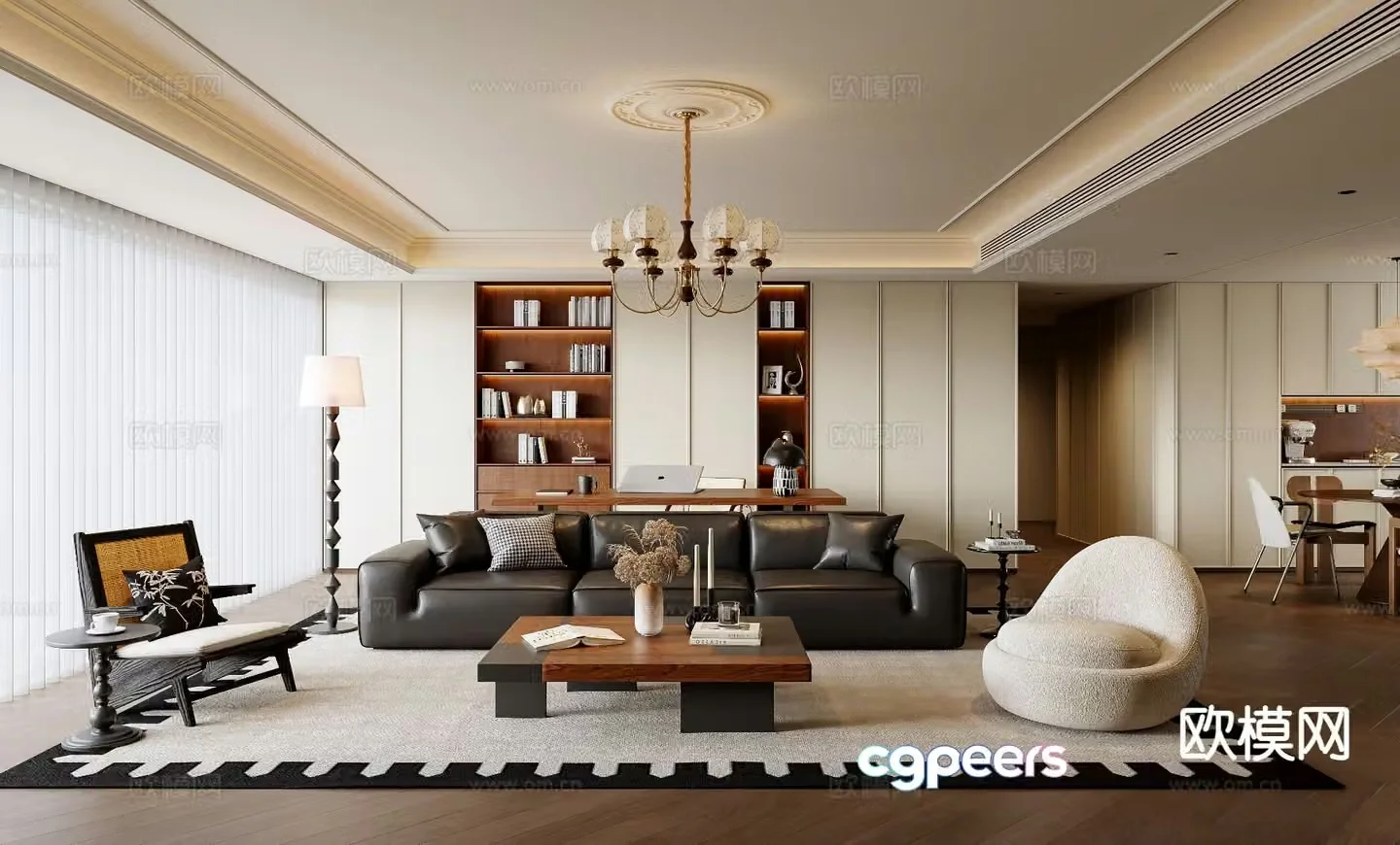 Medieval style living room 3D model