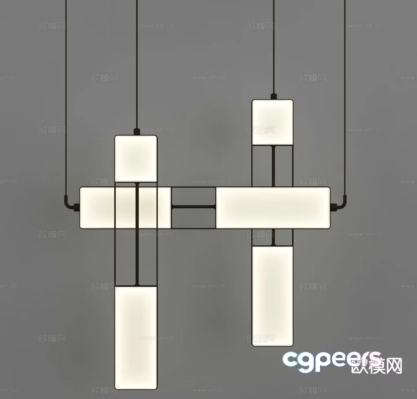 Simple chandelier art chandelier 3d model