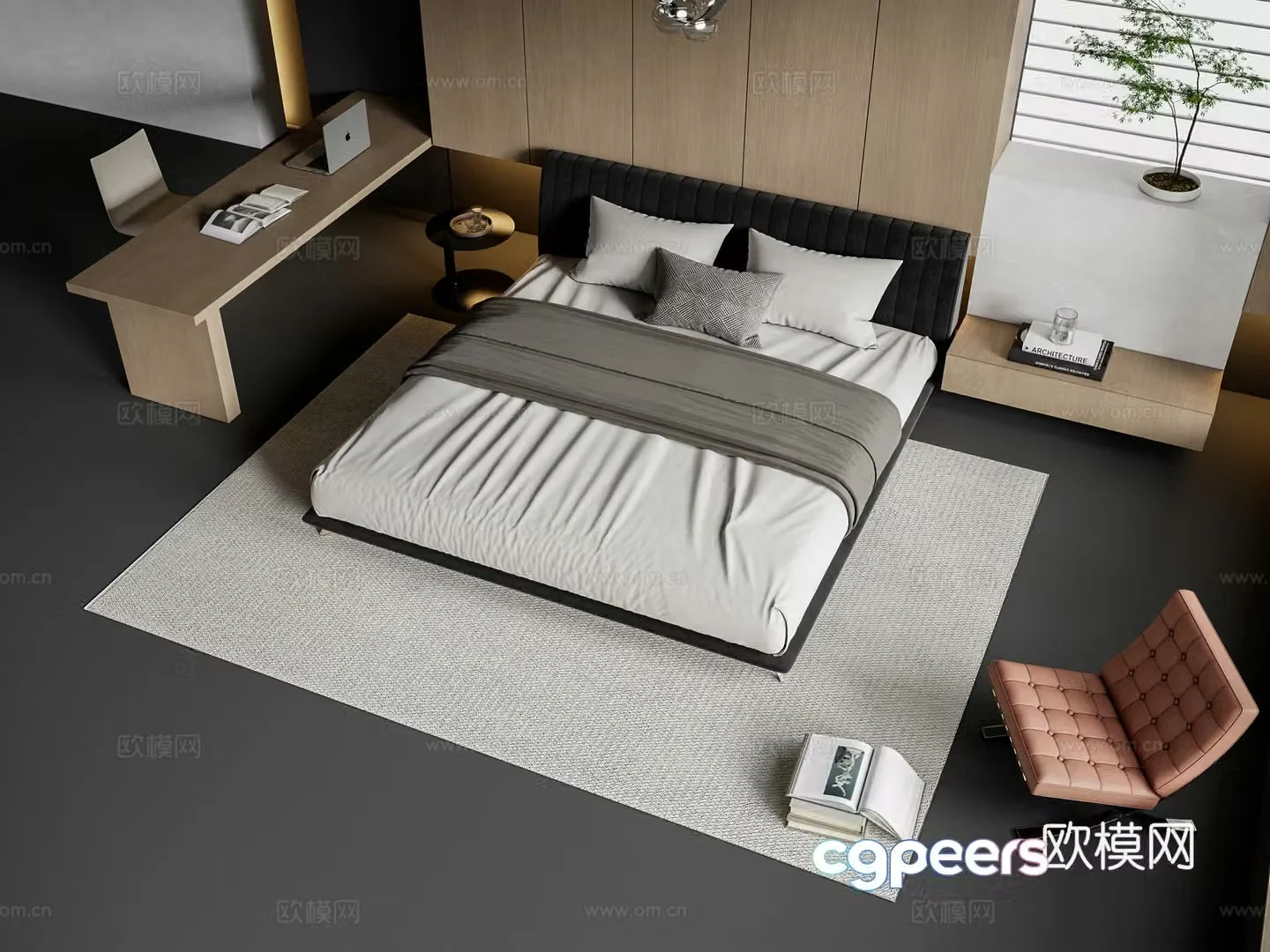 Modern bedroom 3d model