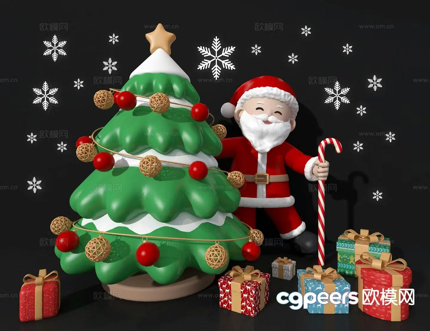 Christmas Display Holiday Display 3D model
