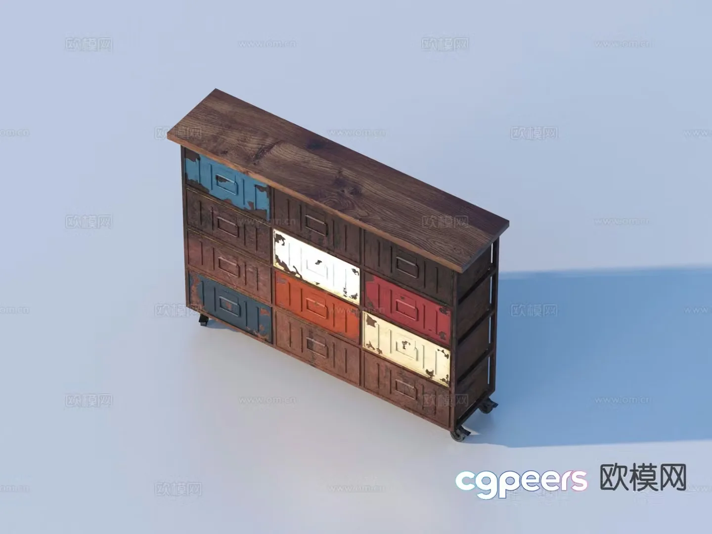 Modern entryway cabinet 3d model