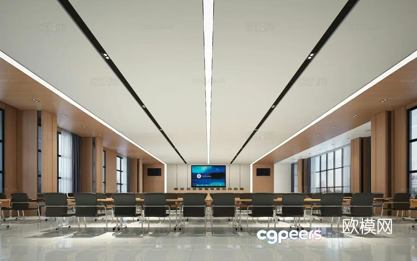 Modern lecture hall conference hall 3d model