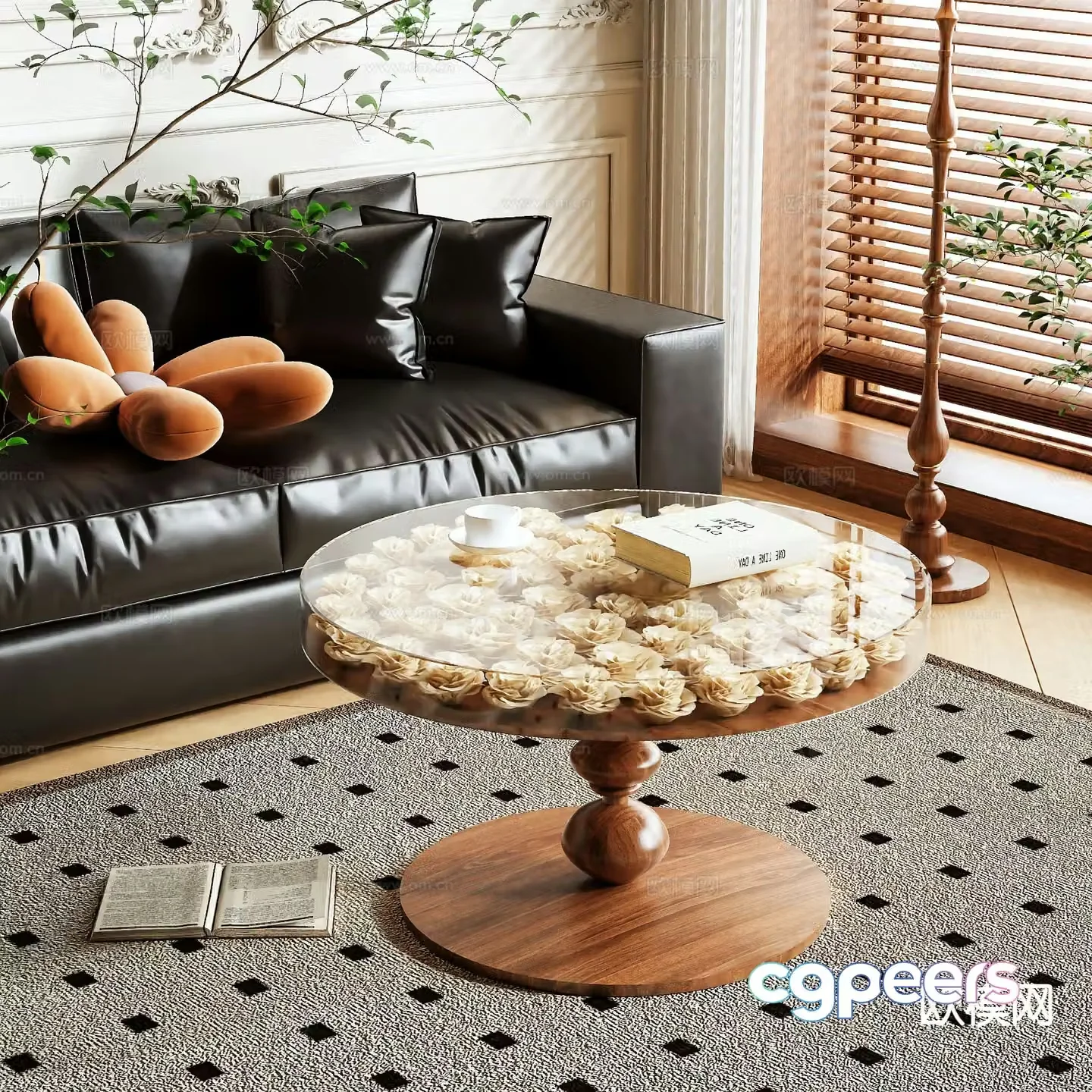 Medieval style coffee table 3D model