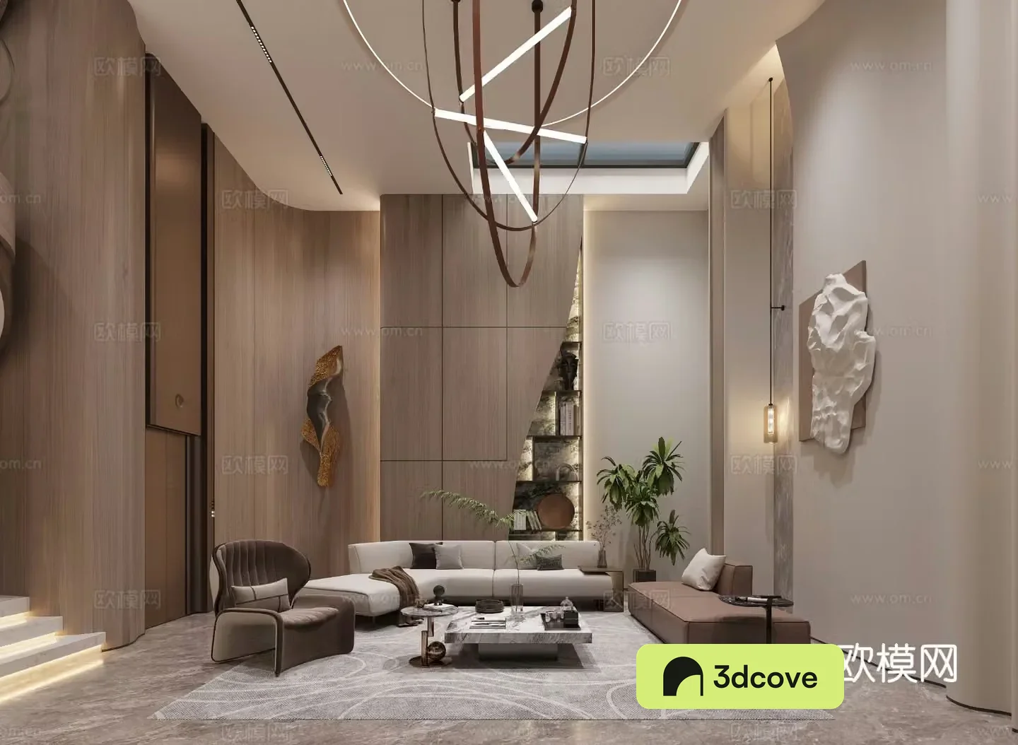 Italian lounge entertainment room basement