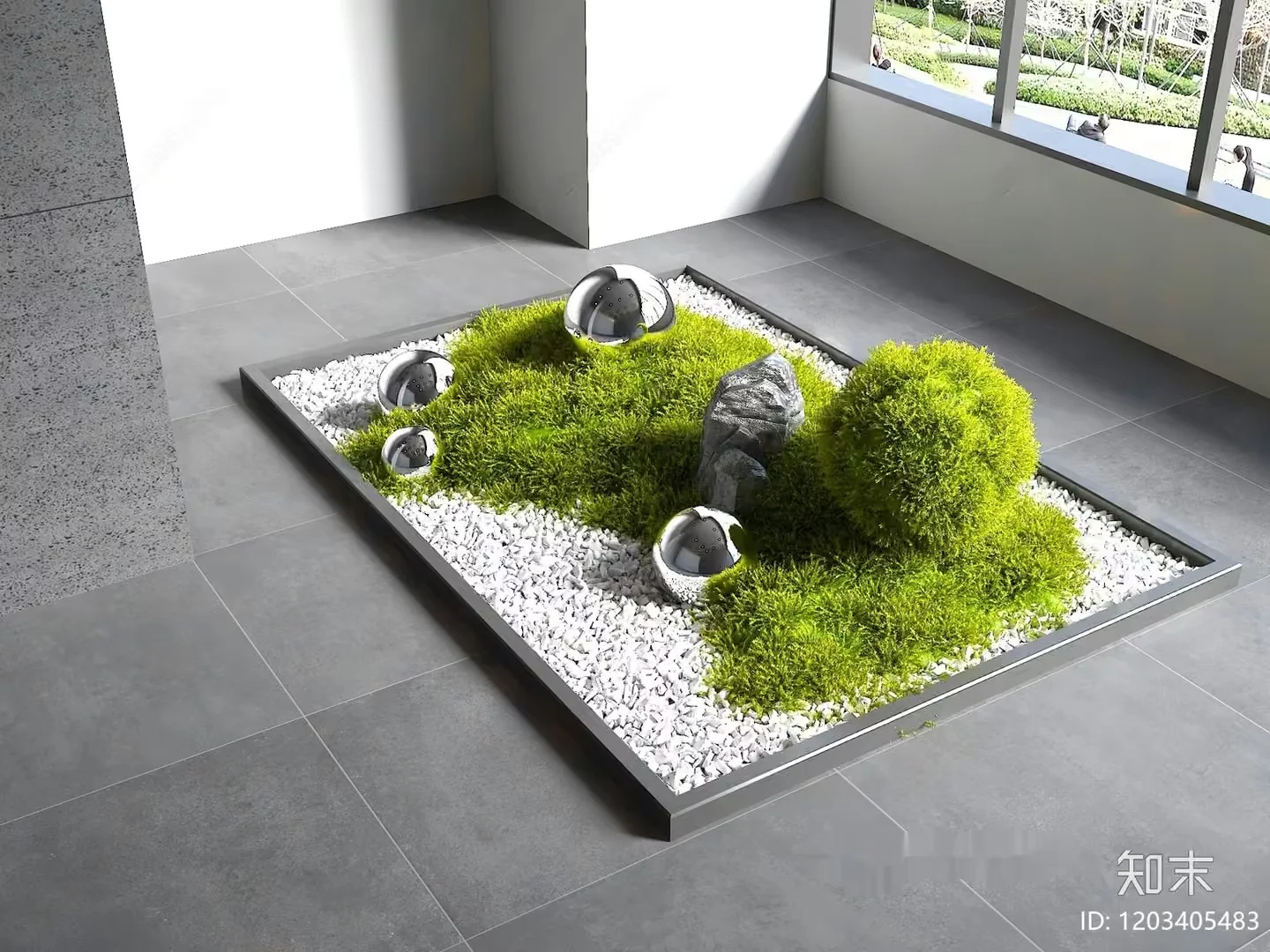 Zen Garden Design 3D Model – 21716 – VRAY Render