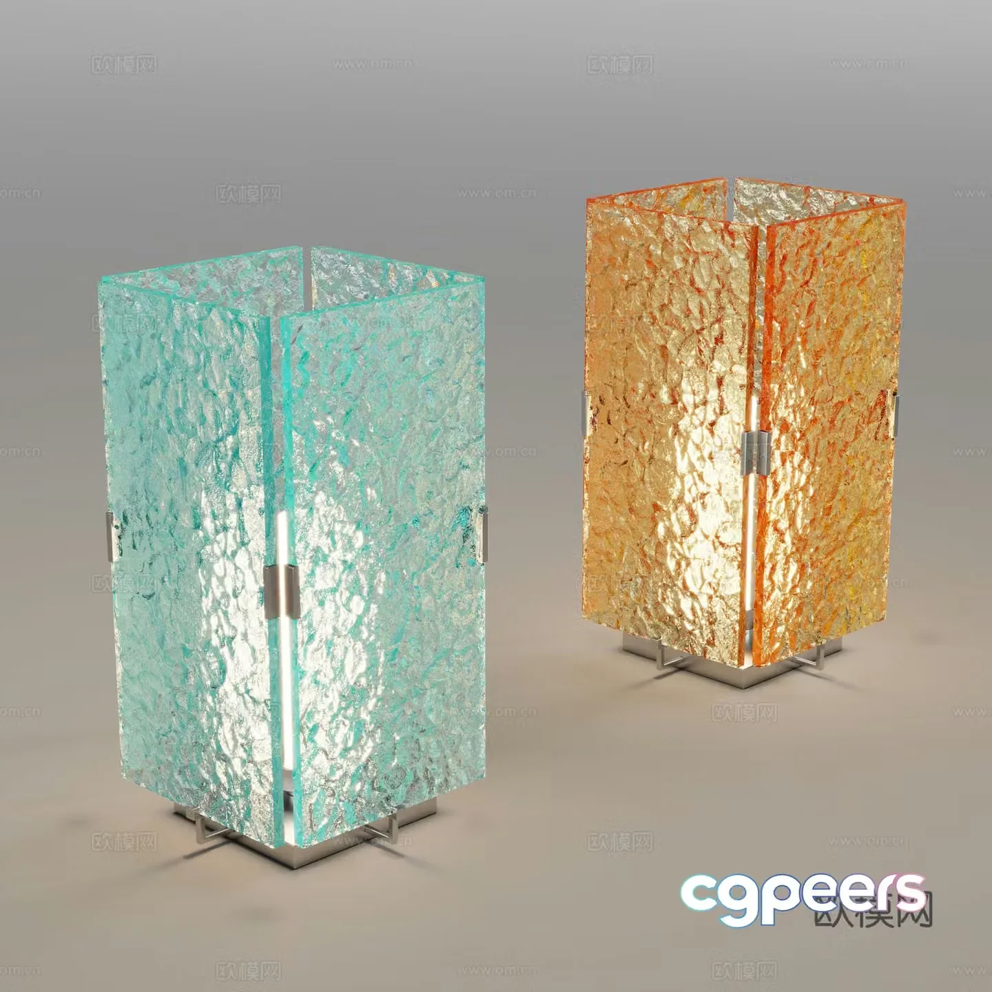 Modern glass table lamp 3d model