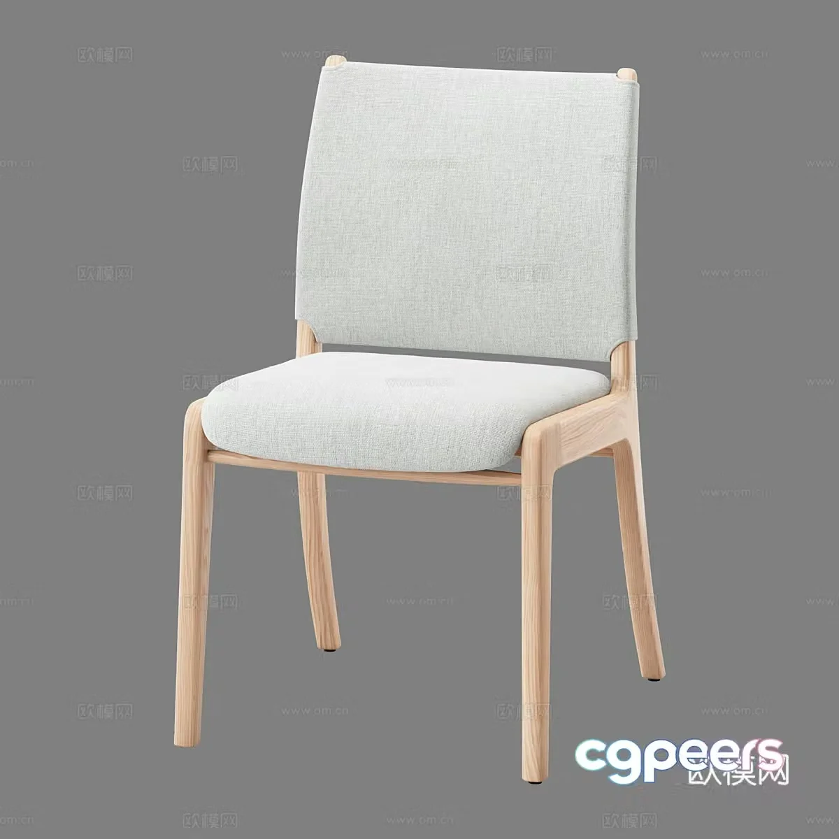 Nordic chair dining chair 3d model